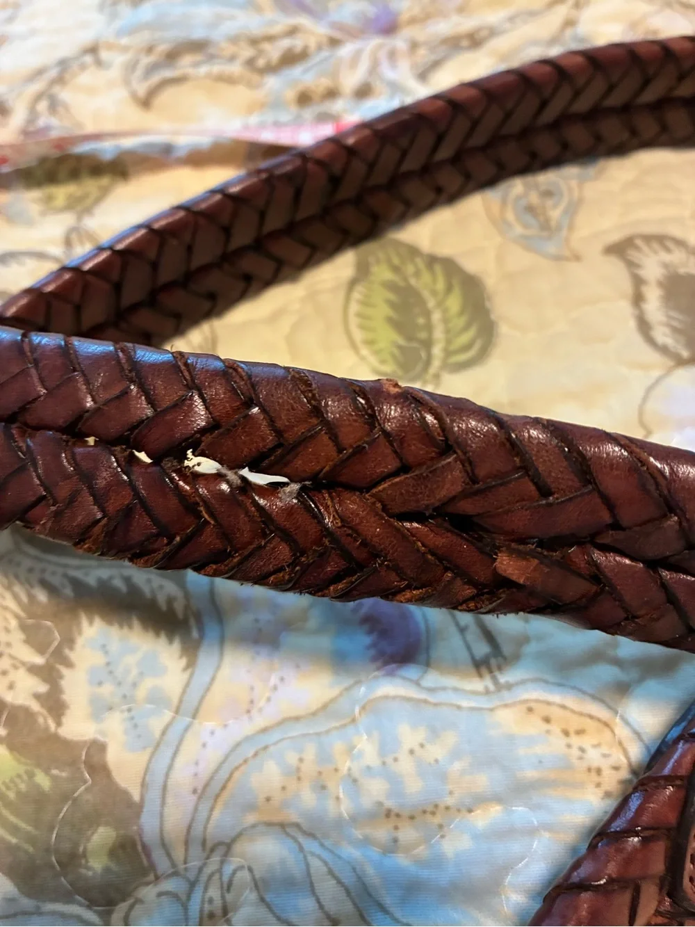 Coach Braided Men's Leather Strap in Dark Brown